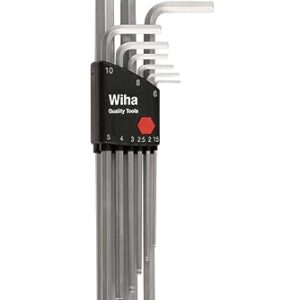 Wiha 66994 9-Piece Metric Ball End Long Hex L-Key Set