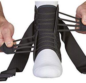 Med Spec ASO Ankle Stabilizer Orthosis Speed Lacer, Black, Large