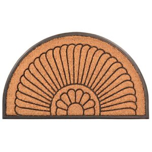 notrax, crescent, rubber-backed natural coir doormat, entry mat for indoor or outdoor use, 24"x39", c04 (c04s2439cr)
