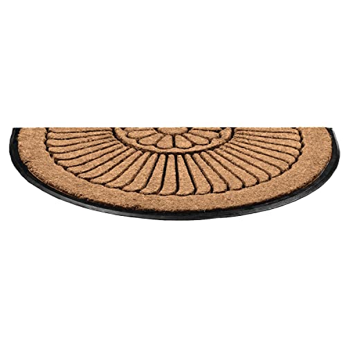 Notrax, Crescent, Rubber-Backed Natural Coir Doormat, Entry Mat for Indoor or Outdoor Use, 24"x39", C04 (C04S2439CR)