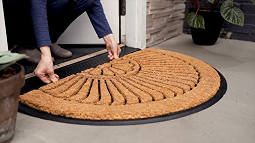 Notrax, Crescent, Rubber-Backed Natural Coir Doormat, Entry Mat for Indoor or Outdoor Use, 24"x39", C04 (C04S2439CR)