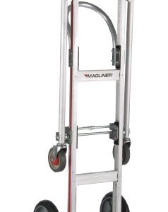 Magline GMK81UAB Aluminum Gemini Sr Convertible Hand Truck, U Loop Handle, Cushion Wheels, 500lbs Capacity, 61" Height, 55-3/4" Length x 21" Width