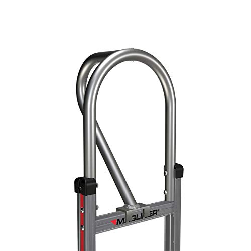 Magliner HMK15AUAC Aluminum Hand Truck, Vertical Loop Handle, 18" x 7-1/2" Aluminum Diecast Nose Plate, 500 lb Capacity