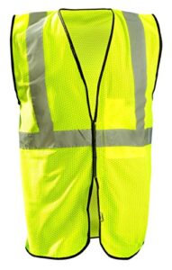 occunomix eco-gc-y2/3x high visibility value mesh standard hook & loop vest, class 2, 100% ansi polyester mesh, 2x-large / 3x-large, yellow
