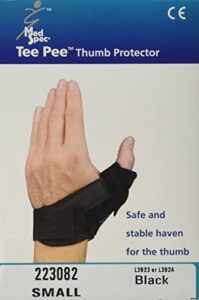 med spec tee pee thumb protector, black - small