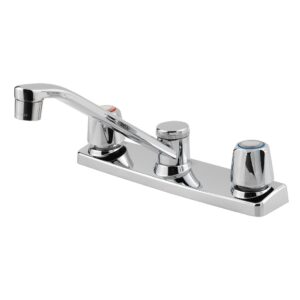 pfister pfirst series 2-handle kitchen faucet, polished chrome