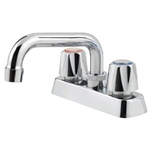 pfister 171-2000 pfirst series 4-inch 2-hole 2-metal handle bar faucet, polished chrome