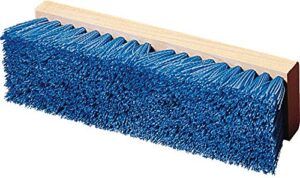 sparta flo-pac deck scrub brush floor scrubber, push broom with heavy dutty bristles for outdoor surfaces, 10 inches, blue, (pack of 12)