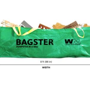 BAGSTER 3CUYD Dumpster in a Bag holds up to 3,300 lb, Green