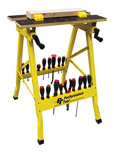 Performance Tool W54025 Portable Multipurpose Workbench and Vise (200 lbs Capacity) , Yellow