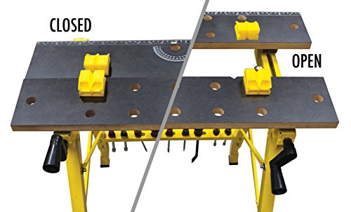 Performance Tool W54025 Portable Multipurpose Workbench and Vise (200 lbs Capacity) , Yellow