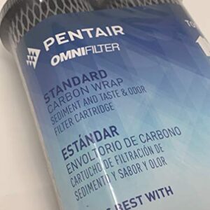 Omnifilter Standard T01 Omni TO1 Whole House Replacement Under Sink Water Filter Carbon Wrapped Cartridge (2-Pack) Chlorine Taste Odor Sediment TO1 T01 (Twin Pack) Water Filter Newest Model