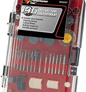 Performance Tool W50037 146pc Rotary Tool Stone Accessories Assortment for Around-the-House and Crafting Projects