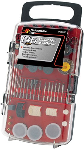 Performance Tool W50037 146pc Rotary Tool Stone Accessories Assortment for Around-the-House and Crafting Projects