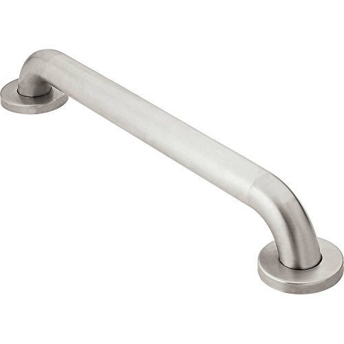 Moen Stainless Steel Bathroom Safety 32-Inch Grab Bar with Concealed Screws and Slip Resistant Peened Texture, R8732P