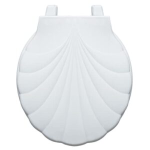 centoco hp30slc-001 round toilet seat with lift and clean, shell design in white