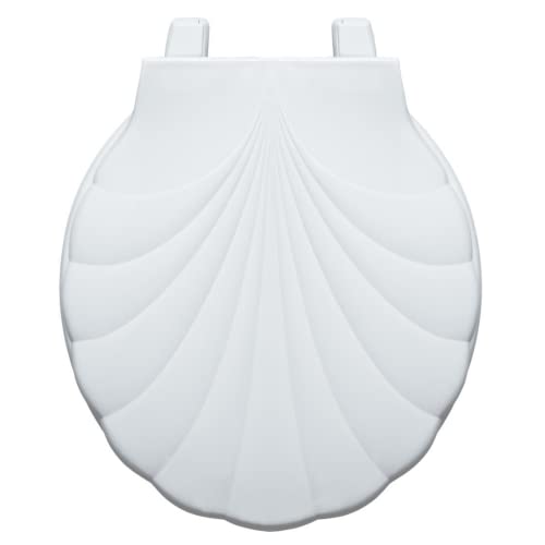 Centoco HP30SLC-001 Round Toilet Seat with Lift and Clean, Shell Design in White