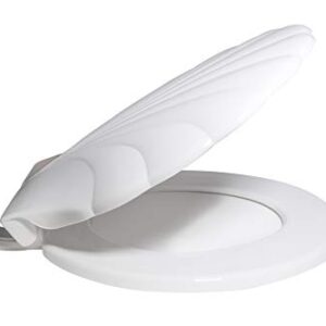 Centoco HP30SLC-001 Round Toilet Seat with Lift and Clean, Shell Design in White