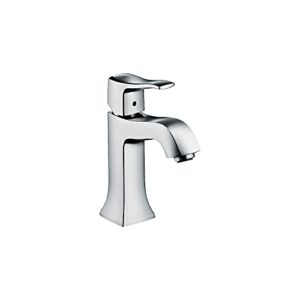 hansgrohe metris c classic replacement easy clean 1-handle 1 7-inch tall bathroom sink faucet in chrome, 31075001