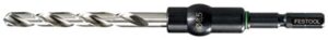 festool 493421 centrotec hss spiral drill bit set with reusable shank, 3.0mm