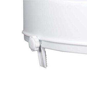 Drive Medical Raised Toilet Seat with Lock and Lid, Standard Seat, 4"