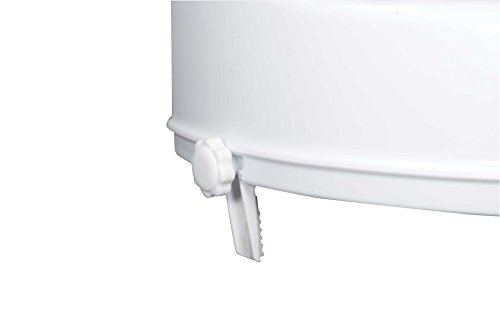 Drive Medical Raised Toilet Seat with Lock and Lid, Standard Seat, 4"