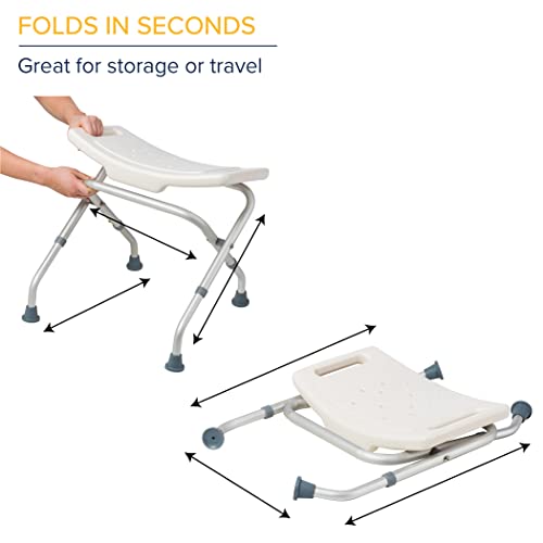 Drive Medical Handicap Bathroom Bench, White (12486 )