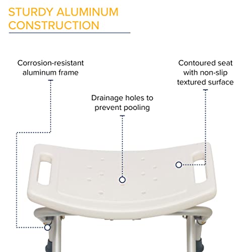 Drive Medical Handicap Bathroom Bench, White (12486 )