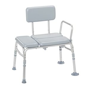 drive medical 12005kd-1 padded shower seat chair, gray