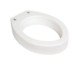 essential medical supply raised elevated toilet seat riser for an elongated toilet and compatible with toilet seat, elongated, 19 x 14 x 3.5