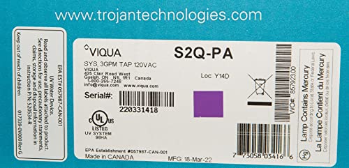 VIQUA S2Q-PA Home Stainless Steel Ultraviolet Water System - 5GPM 22W