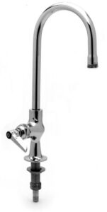 t&s brass b-0305 deck mount single pantry faucet with rigid gooseneck and stream regulator