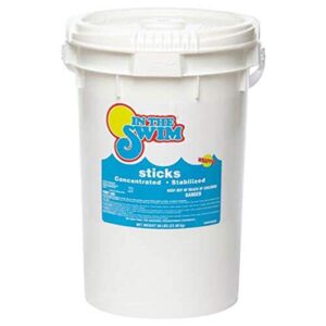 in the swim 4 inch stabilized chlorine sticks for sanitizing swimming pools - 50 pounds - individually wrapped, slow dissolving - 90% available chlorine - trichlor
