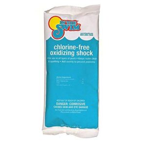 in the swim chlorine-free pool shock – quick dissolving, fast-acting, shock-oxidizer - non-living organic contaminant eliminator for swimming pools and spas