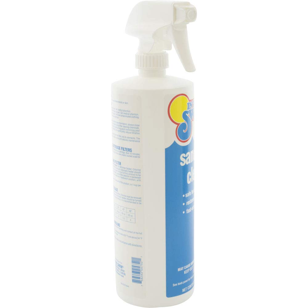 In The Swim Liquid Sand Filter Cleaner – 1 Quart – Fast-Acting Concentrated Formula for Improved Pool Water Filtration