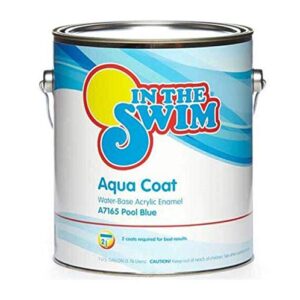 in the swim aqua coat water-base swimming pool paint - pool blue 1 gallon