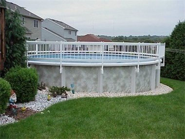 Vinyl Works 24-Inch White Economy Resin Above-Ground Pool Fence Kit C - 2 Sections