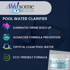 Ahh-Some- Swimming Pool Clarifier Gel | Clears Cloudy & Hazy Water Helps Remove Pipe Build Up of Bio-Contaminants in Plumbing | Environmentally Friendly 6oz.