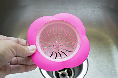 Evri-Sink Sink Strainer with Large Wide Rim, Tool for Kitchen Sinks, Fits Most Standard Kitchen Sinks, Offered a Set of Two, Colors May Vary