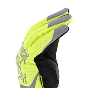 Mechanix Wear: Hi-Viz FastFit Work Gloves with Secure Fit Elastic Cuff, Reflective and High Visibility, Touchscreen Capable, Safety Gloves for Men, Multi-Purpose Use (Fluorescent Yellow, Medium)