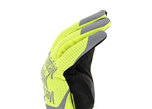 Mechanix Wear: Hi-Viz FastFit Work Gloves with Secure Fit Elastic Cuff, Reflective and High Visibility, Touchscreen Capable, Safety Gloves for Men, Multi-Purpose Use (Fluorescent Yellow, Medium)