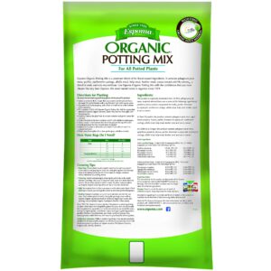 Espoma Organic Potting Soil Mix - All Natural Potting Mix For All Indoor & Outdoor Containers Including Herbs & Vegetables. For Organic Gardening, 1 Cubic Foot. bag. Pack of 1