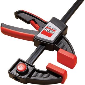 bessey ezs series 6 in trigger style clamp, ezs15-8 - 445 lb clamping force - fast acting one hand woodworking clamps for wood working, carpentry, home improvement, diy, construction projects