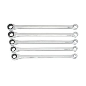 gearwrench 5 pc. gearbox 12 pt. xl double box ratcheting wrench set, metric - 85987