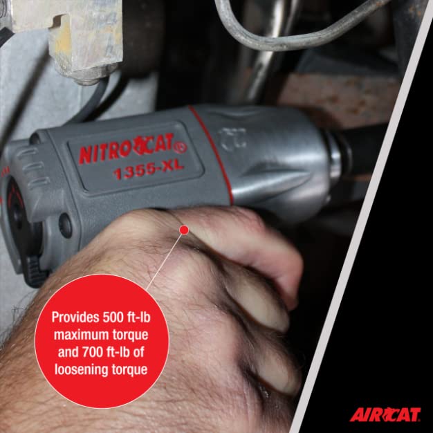 AirCat Pneumatic Tools 1355-XL: Nitrocat Composite Impact Wrench 700 ft-lbs - 3/8-Inch