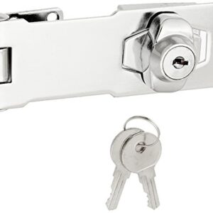 Ultra Hardware 31815 Chrome Key Locking Hasp, 4.5in H, 8.5in L, 1.50in W