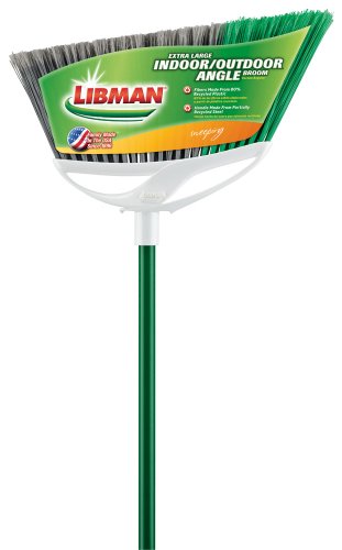 Libman 211 Extra Large Precision Angle Broom with Recycled Broom Fibers