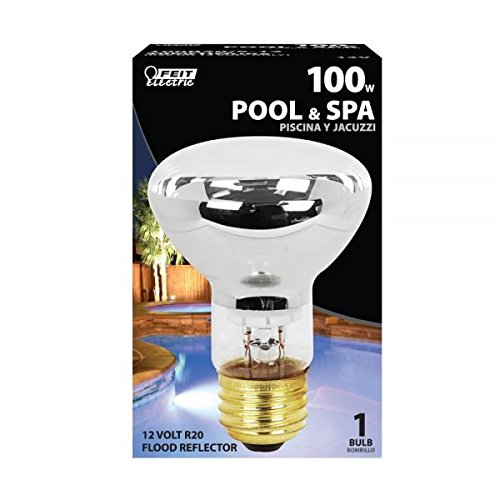 Feit Electric 100R20/S-12 100 Watt 12 Volt Pool/Spa R20 Short Flood Reflector Light Bulb