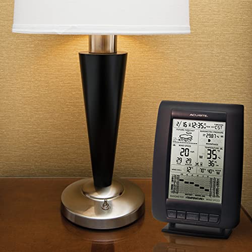 AcuRite 00634A3 Wireless Weather Station with Wind Sensor, Black