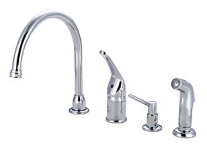 kingston brass kb821k1 chatham widespread kitchen faucet, 9" spout reach, polished chrome